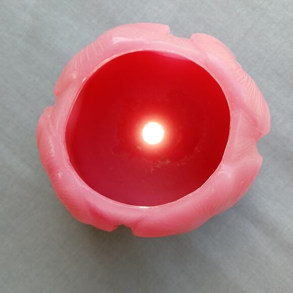 Set of 2 Pink Tulip Flameless Candles 2 AA batteries not included wax flicker - Picture 4 of 14